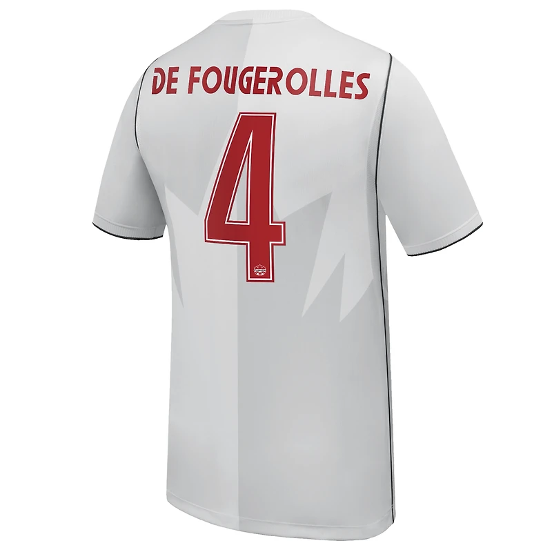 Men's Nike Luc de Fougerolles White Canada Soccer 2026 Third Stadium Replica Jersey