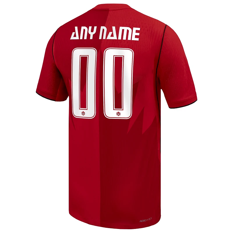 Men's Nike  Red Canada Soccer 2026 Home Match Authentic Custom Jersey