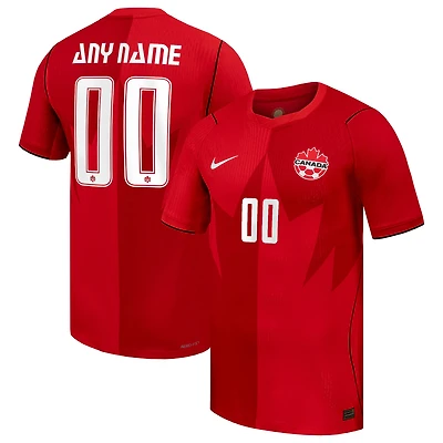 Maillot domicile authentique personnalisé Nike rouge Canada Soccer 2026 pour homme