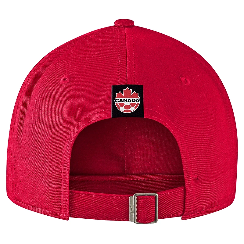 Men's Nike Red Canada Soccer Campus Adjustable Hat
