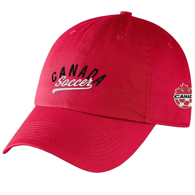 Men's Nike Red Canada Soccer Campus Adjustable Hat