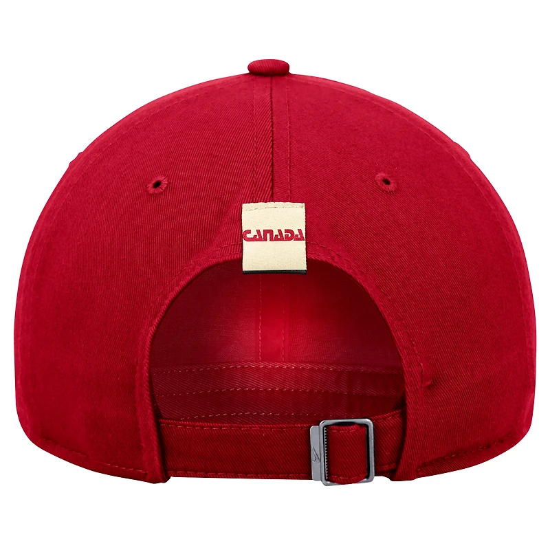 Casquette flexible Nike Canada Soccer Club pour hommes, rouge