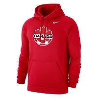 Men's Nike Red Canada Soccer Club Primary Pullover Hoodie