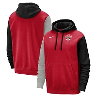 Sweat à capuche en polaire Nike Canada Soccer Color Block Club pour homme, rouge
