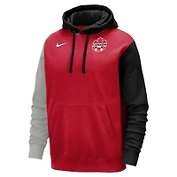 Sweat à capuche en polaire Nike Canada Soccer Color Block Club pour homme, rouge