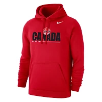 Men's Nike Red Canada Soccer Fleece Pullover Hoodie