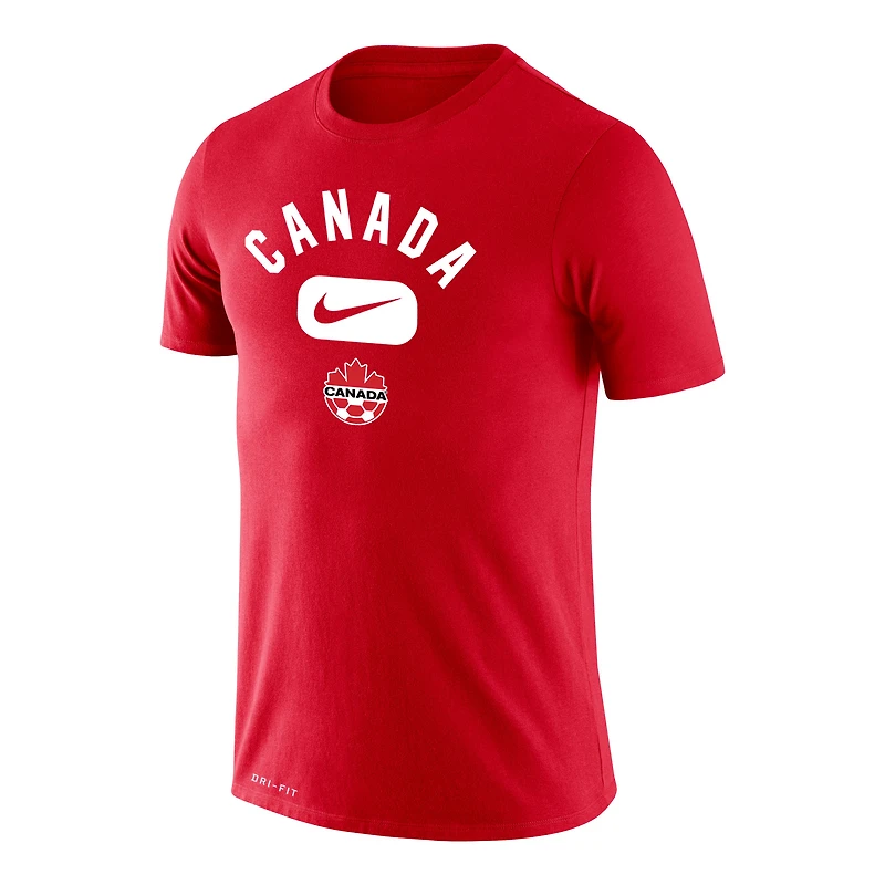 T-shirt Nike Canada Soccer Lockup Legend Performance pour homme, rouge