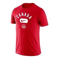 T-shirt Nike Canada Soccer Lockup Legend Performance pour homme, rouge