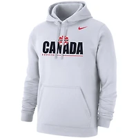 Men's Nike White Canada Soccer Fleece Pullover Hoodie