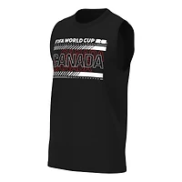 Men's Outerstuff Black FIFA World Cup 2026 Canada Muscle Tank Top