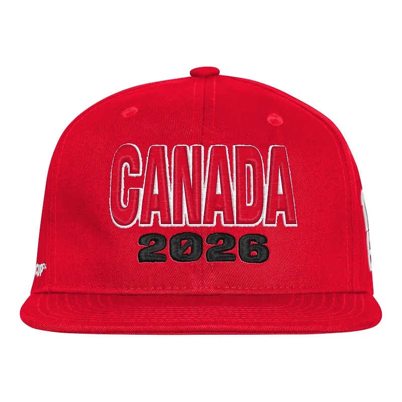 Men's Outerstuff Red FIFA World Cup 2026 Canada Deadstock Snapback Hat