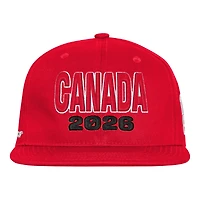 Men's Outerstuff Red FIFA World Cup 2026 Canada Deadstock Snapback Hat