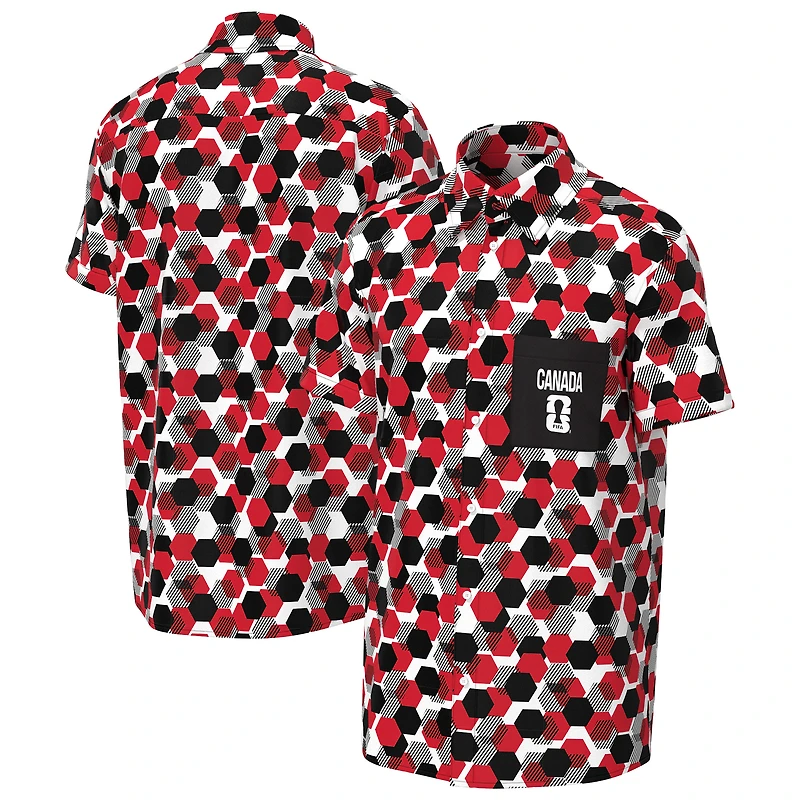 Men's Outerstuff Red FIFA World Cup 2026 Canada Woven Button-Down Shirt