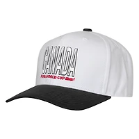 Men's Outerstuff White FIFA World Cup 2026 Canada Pre-Curved Snapback Hat