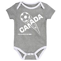 Newborn Outerstuff Canada FIFA World Cup 2026 3-Pack Bodysuit Set