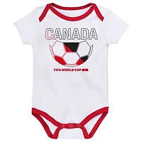 Ensemble de 3 bodies Outerstuff Canada Coupe du Monde la FIFA 2026 pour nouveau-né