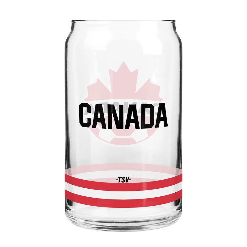 The Sports Vault Canada Soccer - 16oz. Can Glass