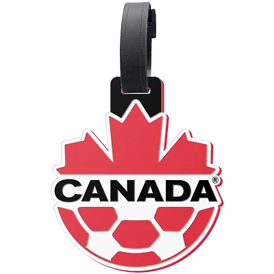 The Sports Vault Red Canada Soccer Jumbo 4" Luggage Tag