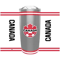 The Sports Vault Silver Canada Soccer 20oz. Stainless Steel Tumbler