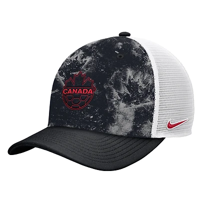 Unisex Nike Black/White Canada Soccer Rise Trucker Adjustable Hat