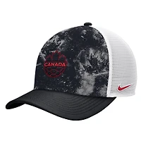 Unisex Nike Black/White Canada Soccer Rise Trucker Adjustable Hat