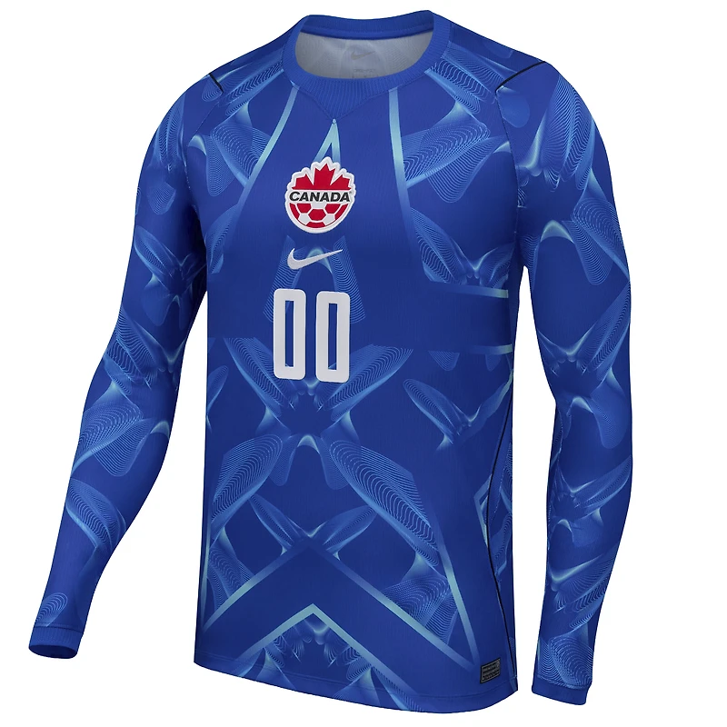 Unisex Nike  Blue Canada Soccer 2026 Stadium Replica Custom Goalkeeper Jersey