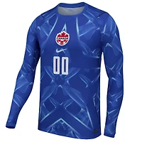 Unisex Nike  Blue Canada Soccer 2026 Stadium Replica Custom Goalkeeper Jersey
