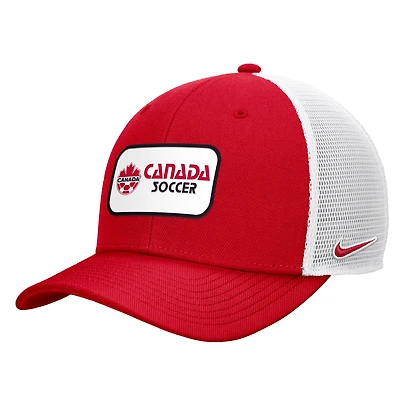 Unisex Nike Red/White Canada Soccer Rise Trucker Adjustable Hat