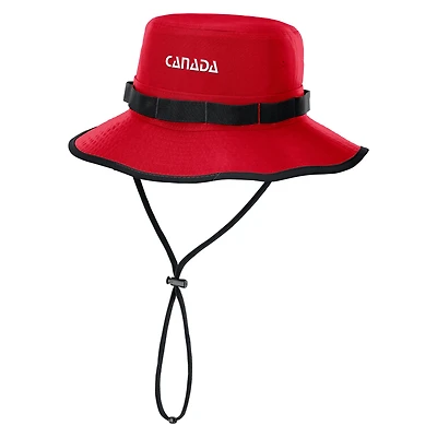 Chapeau de brousse unisexe Nike rouge Canada Soccer Apex