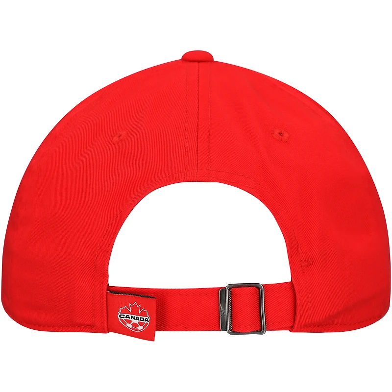 Casquette ajustable Nike rouge unisexe du Canada Soccer Club