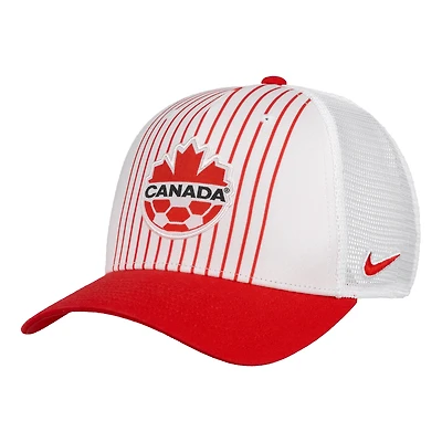 Casquette ajustable unisexe Nike rouge Canada Soccer Rise imprimée