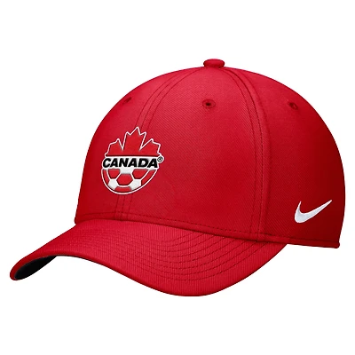 Casquette unisexe Nike rouge Canada Soccer Rise Swoosh Flex