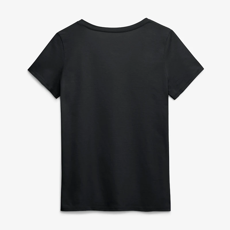 Women's Black Canada Soccer Strong V-Neck T-Shirt