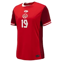Maillot Nike Adriana Leon pour femme, rouge, Canada Soccer 2024, réplique domicile