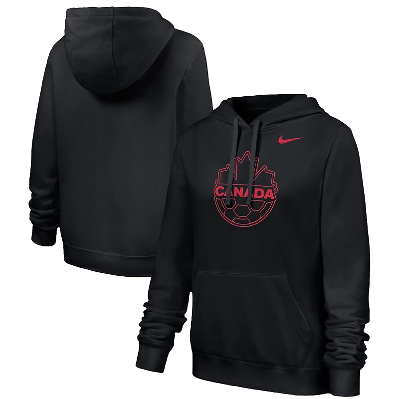 Women's Nike Black Canada Soccer Club Fleece Hoodie