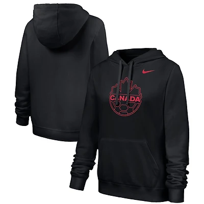 Women's Nike Black Canada Soccer Club Fleece Hoodie