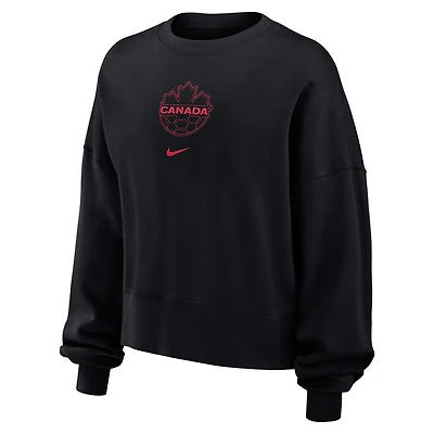 Women's Nike Black Canada Soccer Phoenix Fleece Sweatshirt