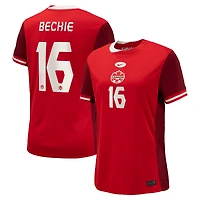 Women's Nike Janine Beckie Red Canada Soccer 2024 Home Replica Jersey