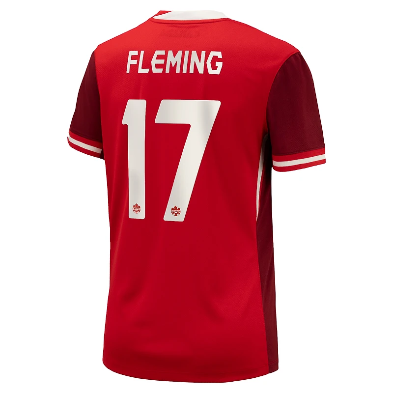 Women's Nike Jessie Fleming Red Canada Soccer 2024 Home Replica Jersey