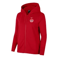 Women's Nike Red Canada Soccer Varsity Tri-Blend Full-Zip Hoodie