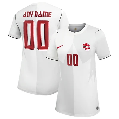 Maillot réplique personnalisé Nike blanc pour femme, Canada Soccer 2026, troisième stade