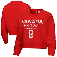 Women's Outerstuff  Red Canada Soccer FIFA World Cup 2026 Country Supporter Cropped Sweatshirt
