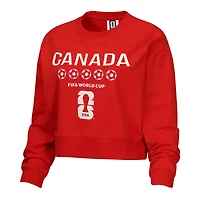 Sweat-shirt court rouge Outerstuff pour femmes, supporter du Canada, Coupe Monde de la FIFA 2026