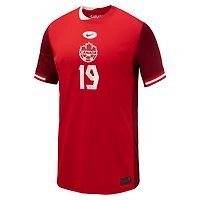 Youth Nike Adriana Leon Red Canada Soccer 2024 Home Replica Jersey