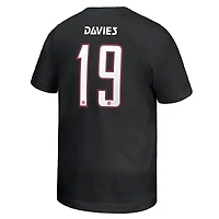 T-shirt Nike Alphonso Davies noir pour enfant, Canada Soccer, extérieur, nom et numéro