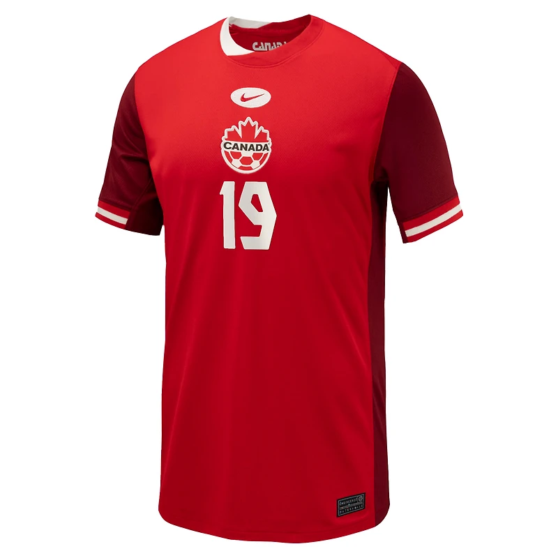 Maillot Nike Alphonso Davies pour enfant, réplique à domicile, rouge, Canada Soccer 2024