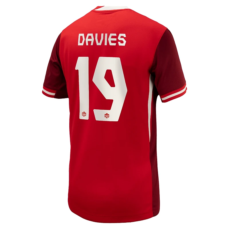 Maillot Nike Alphonso Davies pour enfant, réplique à domicile, rouge, Canada Soccer 2024