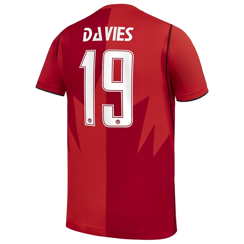 Maillot réplique domicile Nike Alphonso Davies rouge Canada Soccer 2026 pour jeunes