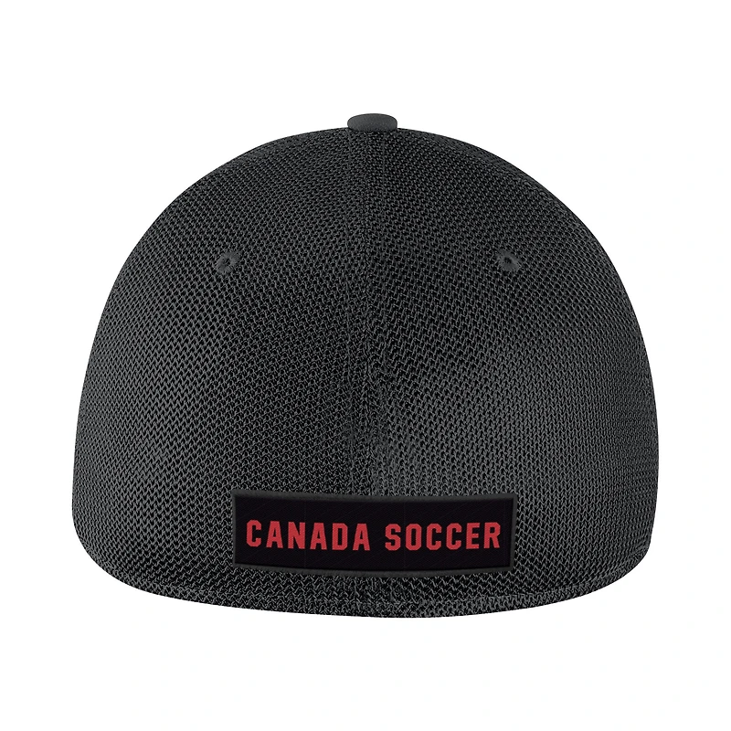 Youth Nike Black Canada Soccer AeroBill Mesh 2.0 Flex Hat