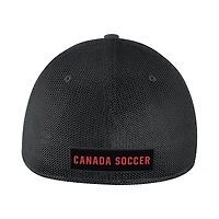 Youth Nike Black Canada Soccer AeroBill Mesh 2.0 Flex Hat
